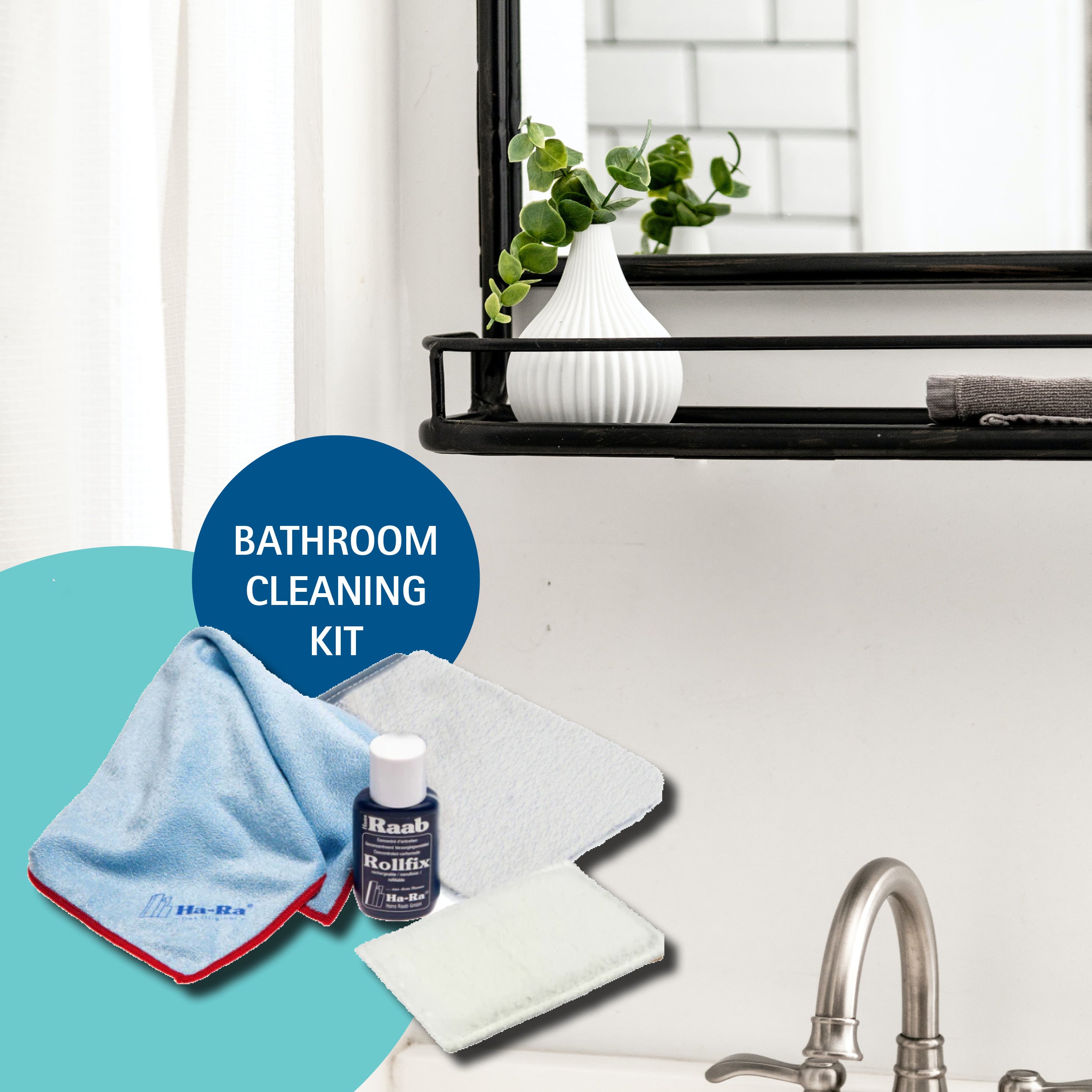 Transform your bathroom, with our sustainable and commercial-grade cleaning kit