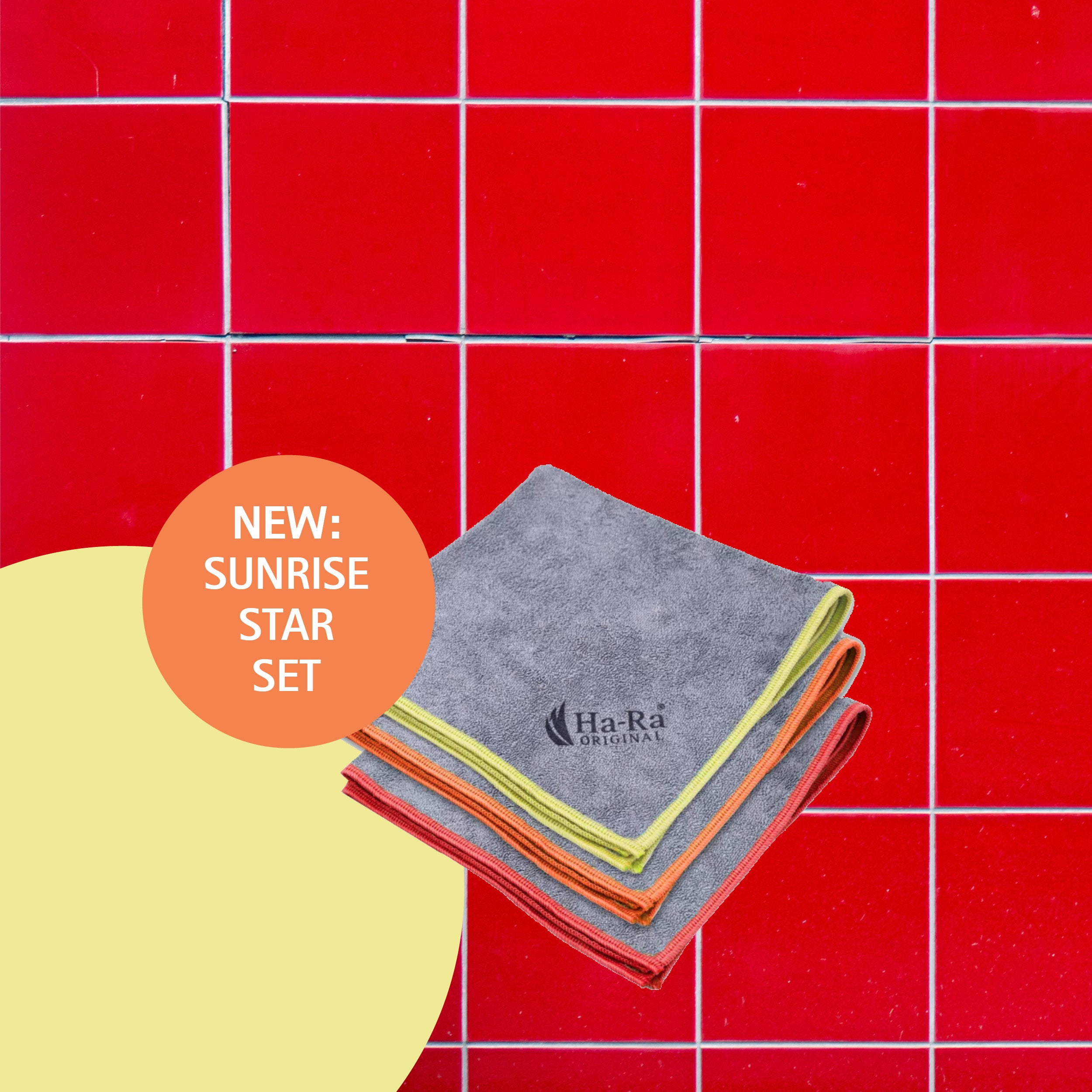Ha-Ra Star Cloth Sunrise: The Perfect Color-Coding Solution for your Cleaning Tasks